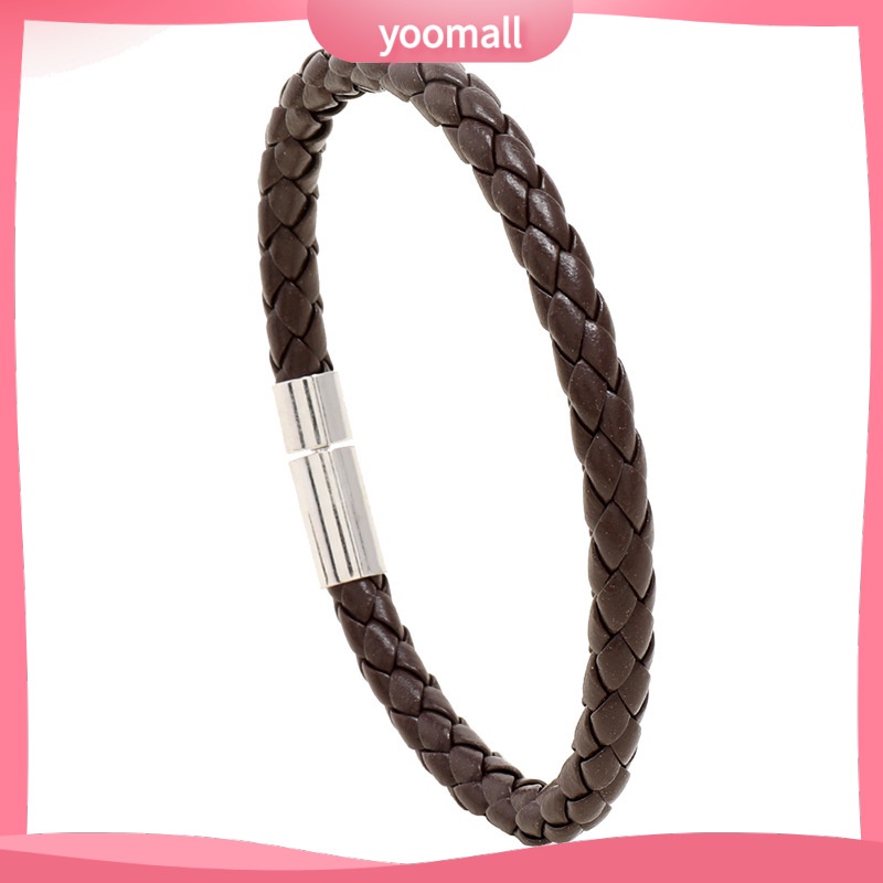 Vòng Tay Da PU Bện Dây Trang Trí Phong Cách Hàn Quốc Giản Dị Dễ Phối Đồ Dành Cho Học Sinh