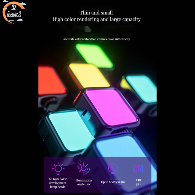Đèn Rgb Mini Cầm Tay Có Kẹp Gắn Điện Thoại Di Động Hỗ Trợ Chụp Ảnh Selfie