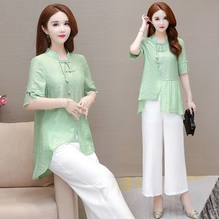 Set áo quần ống rộng thời trang mùa hè cho nữ