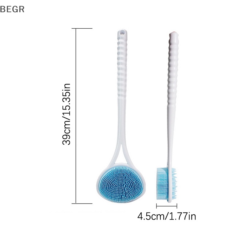 Bàn Chải Silicon Cán Dài Chà Lưng Khi Tắm Tiện Dụng