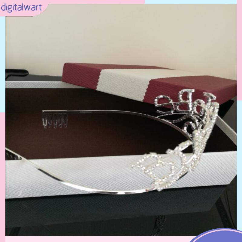 Băng Đô Vương Miện Cô Dâu Đính Pha Lê In Chữ Bride tobe