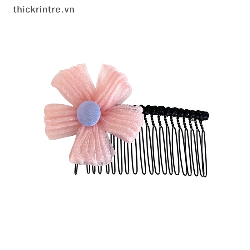 Kẹp Tóc Đính Nơ Hoa Nhỏ Xinh Xắn Thời Trang Cho Bé Gái