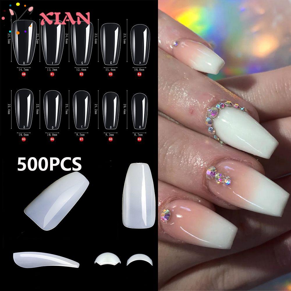 XIANTIN Bộ 500 Móng Tay Giả Che Phủ Toàn Diện Chất Lượng Cao