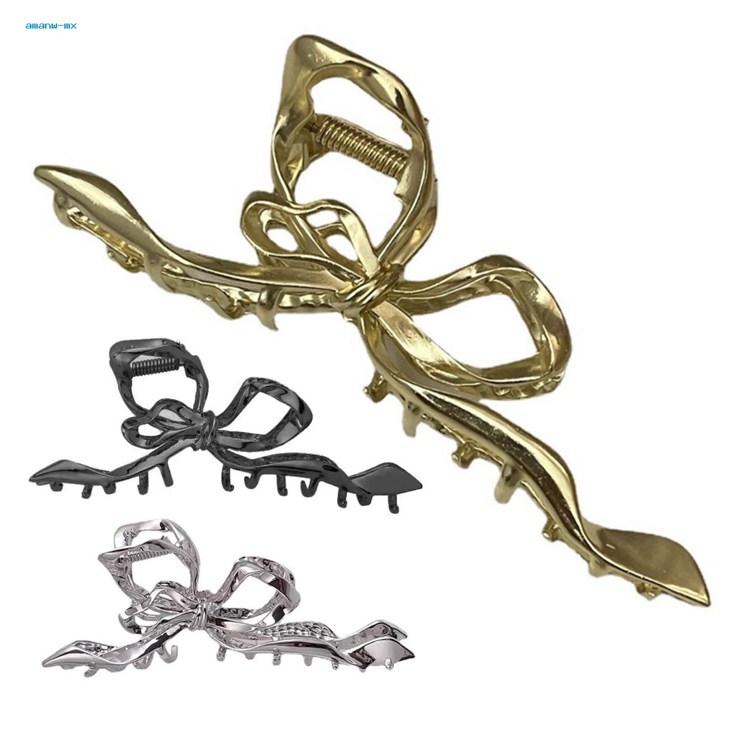 Bộ 2 Kẹp Tóc Kim Loại Dày Dặn Hình Bướm Tiện Dụng Cho Nhà Tắm / Nhà Bếp