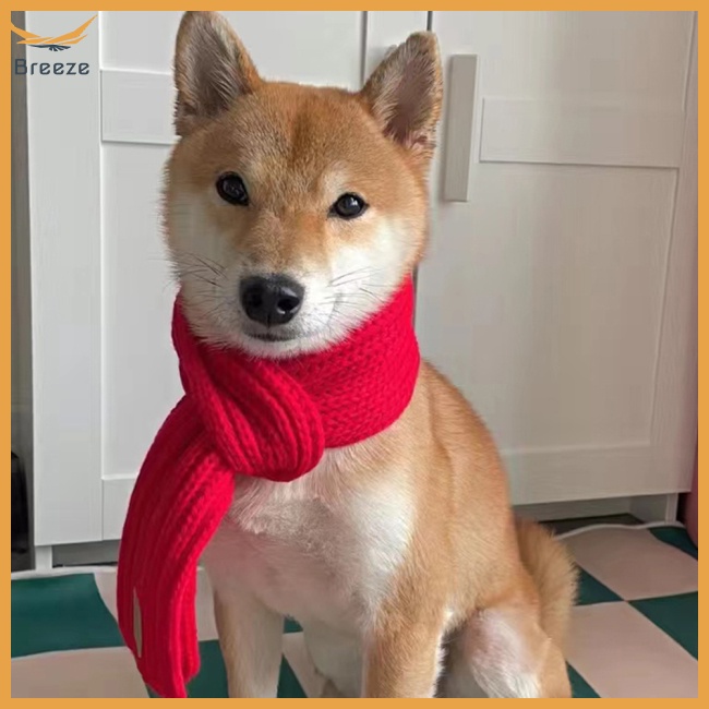 Khăn Choàng Cổ Đan Len Siêu Nhẹ Nhiều Màu Sắc Thời Trang Mùa Đông Xinh Xắn Cho Thú Cưng