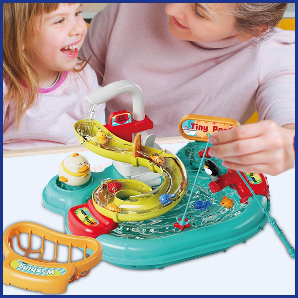 Bộ Đồ Chơi Câu Cá Điện Tử Chống Tràn An Toàn Cho Bé