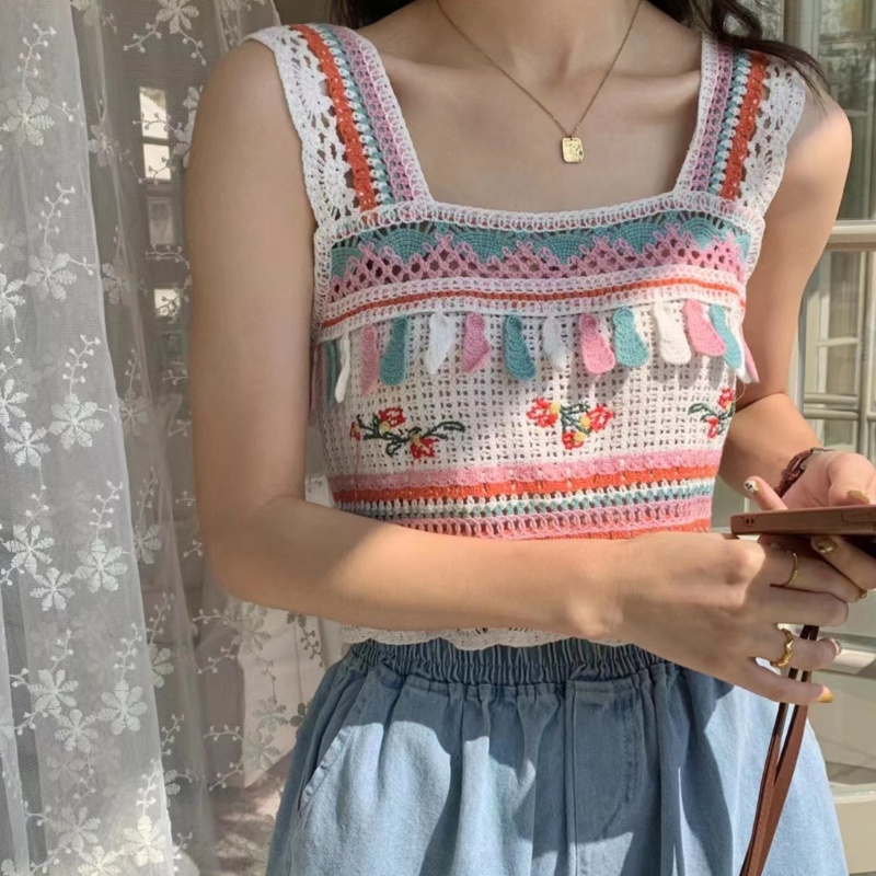 Áo Sơ Mi Ngắn Tay Cổ Vuông Họa Tiết Hoa Thêu Thanh Lịch Cho Nữ