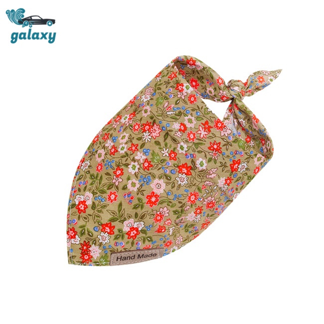 Galaxy Khăn Choàng Cổ Tam Giác Họa Tiết Hoa Xinh Xắn Cho Thú Cưng