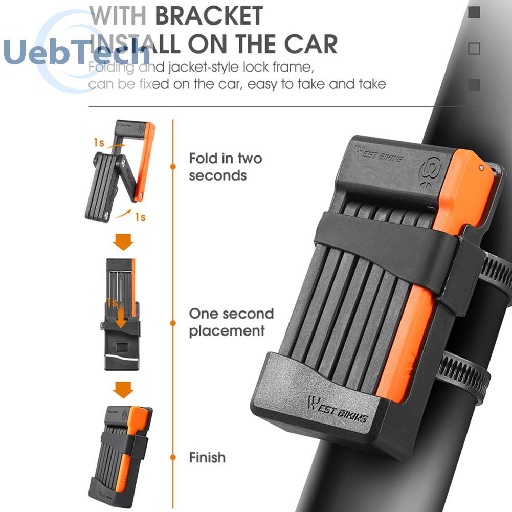 Dây Xích Khóa Xe Đạp MTB Có Thể Gập Lại Tiện Dụng