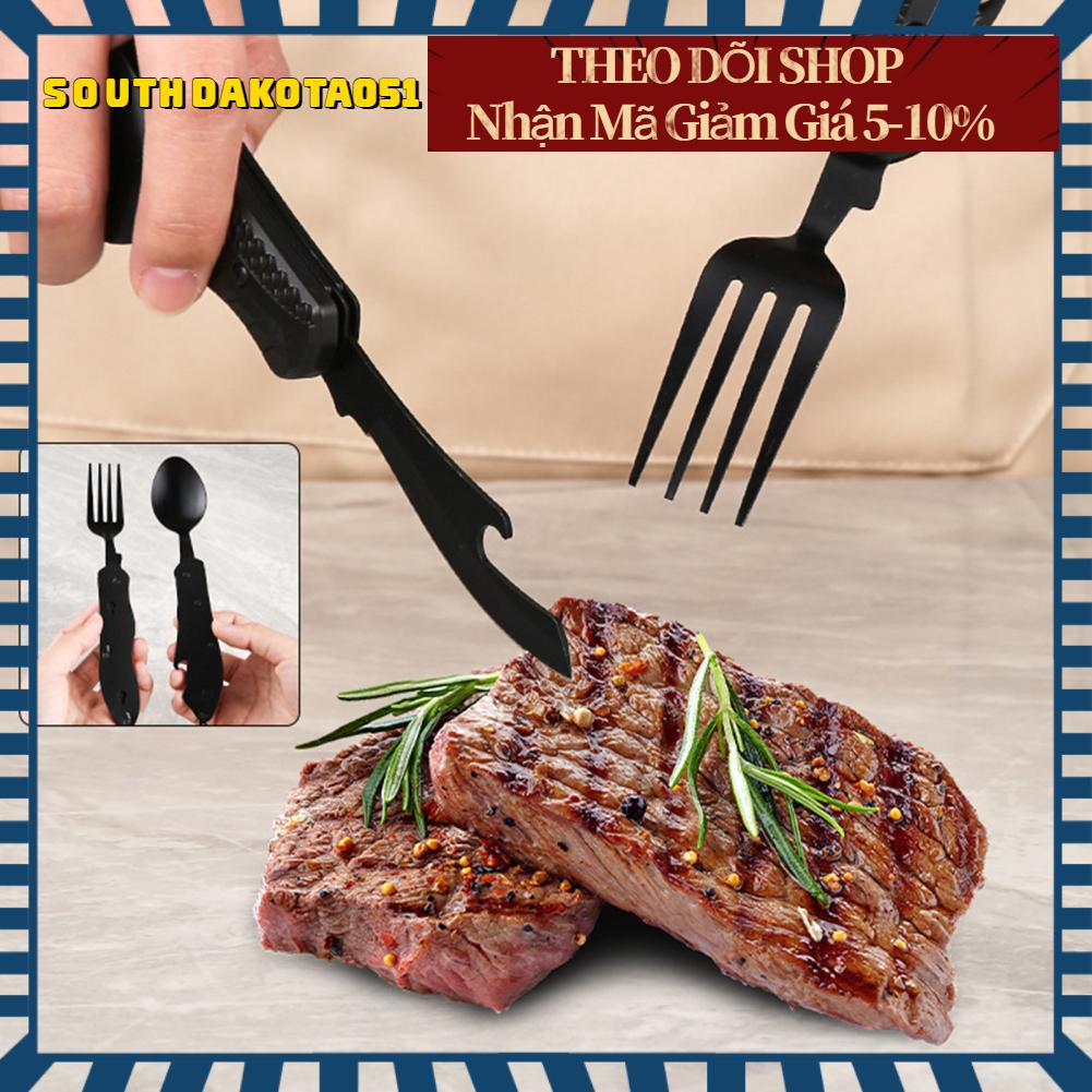 Southdakota051 Dụng Cụ Cắm Trại 4 Trong 1 Bằng Thép Không Gỉ Có Thể Gập Lại Tháo Rời Dao Đa Năng Cho Du Lịch Dã Ngoại Ngoài Trời