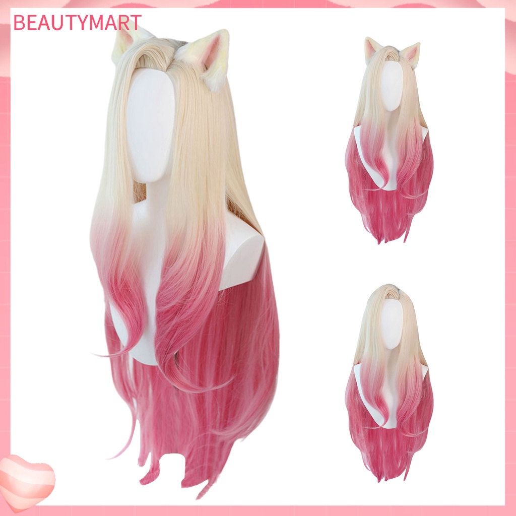[beautymart] Tóc Giả Hóa Trang Ahri Sành Điệu Màu Hồng Hỗn Hợp Ahri Da Sử Dụng Hàng Ngày