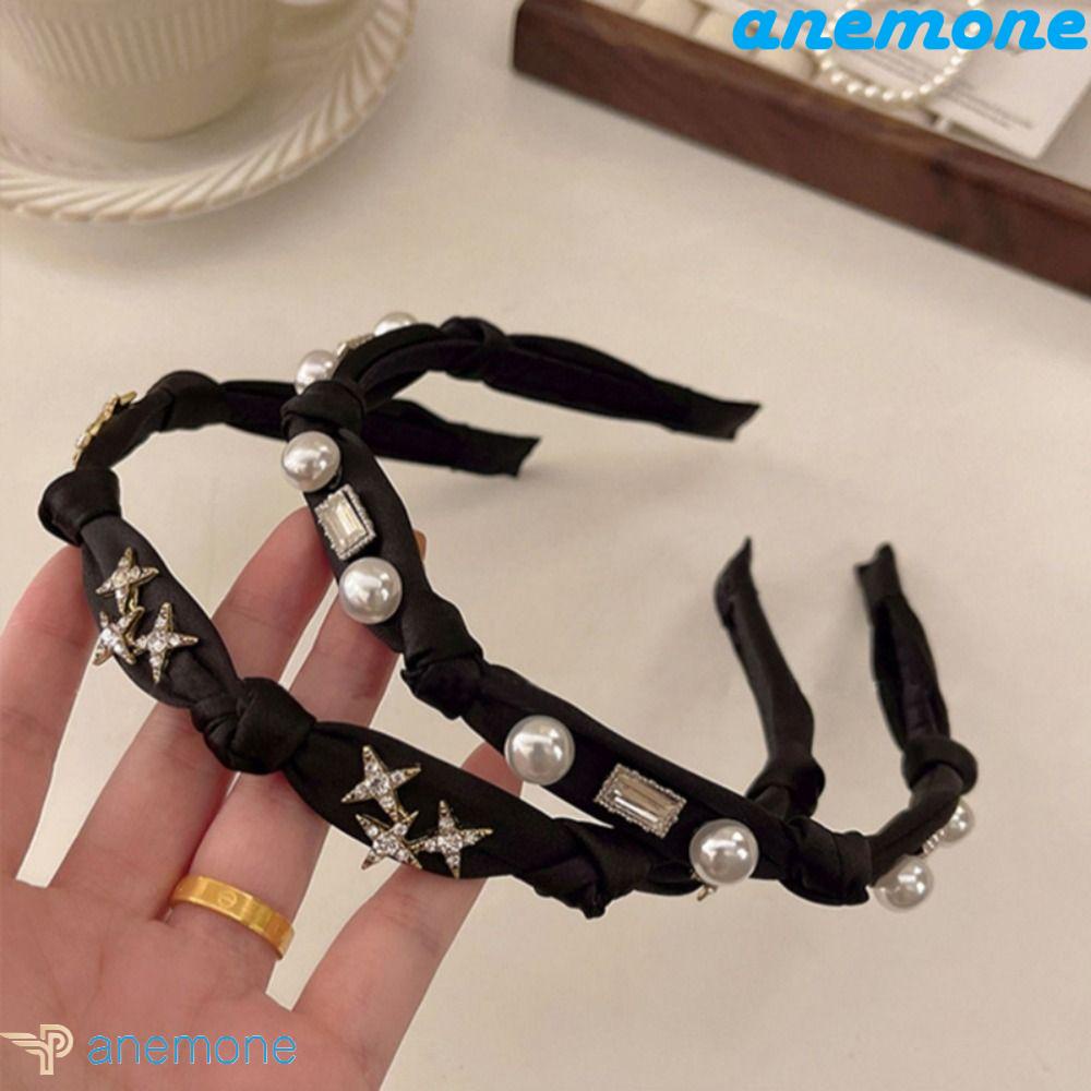 Băng Đô Cài Tóc Thắt Nút Giữa Hình Ngôi Sao Đính Đá Lấp Lánh Phong Cách Hàn Quốc Dành Cho Cô Dâu