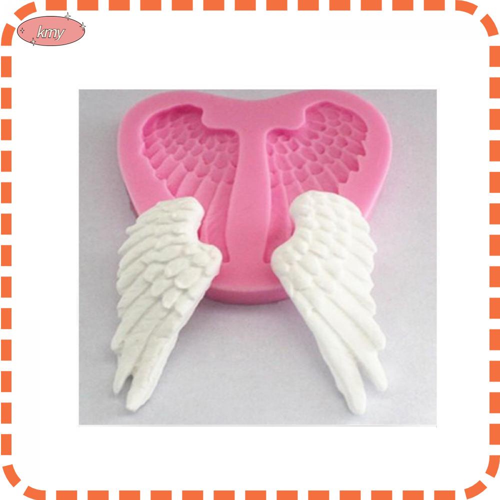 KRNY Khuôn Silicone Nhấn Bánh Hình Đôi Cánh Thiên Thần