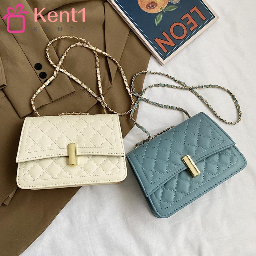 KENT1 Túi Xách Đeo Vai Họa Tiết Hình Thoi Dễ Phối Đồ