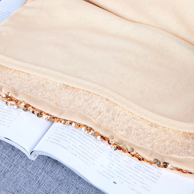 [Cổ Cao] Áo Hai Dây Ôm Dáng Đính Kim Sa Lấp Lánh Gợi Cảm