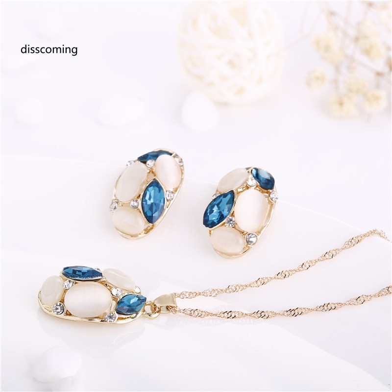 Áo Khoác SL SL Kiểu Dáng Trẻ Trung Năng Động| Bộ Trang Sức Gồm Vòng cổ / Bông Tai Đính Đá Opal Hình Oval