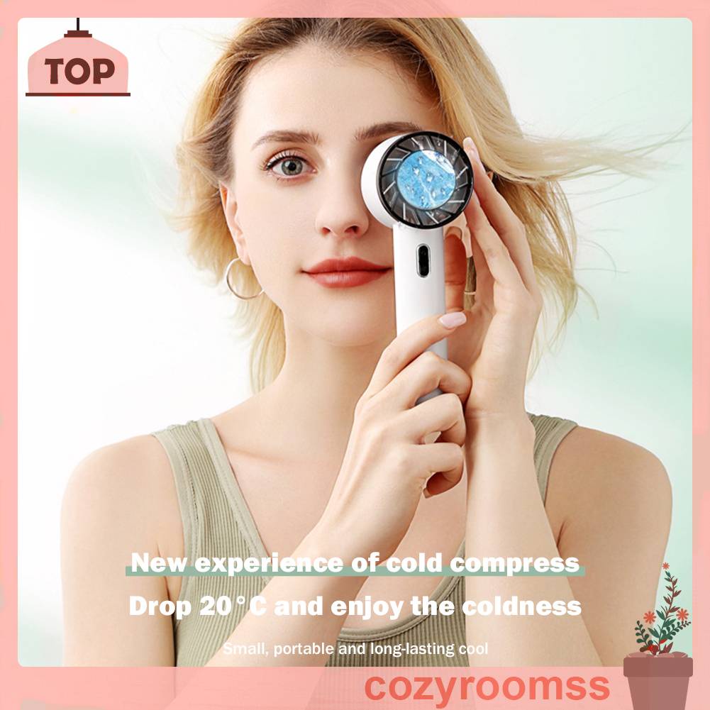 Quạt Mini Cầm Tay Kèm Đế Sạc USB Tiện Dụng Mang Theo Du Lịch Cắm Trại