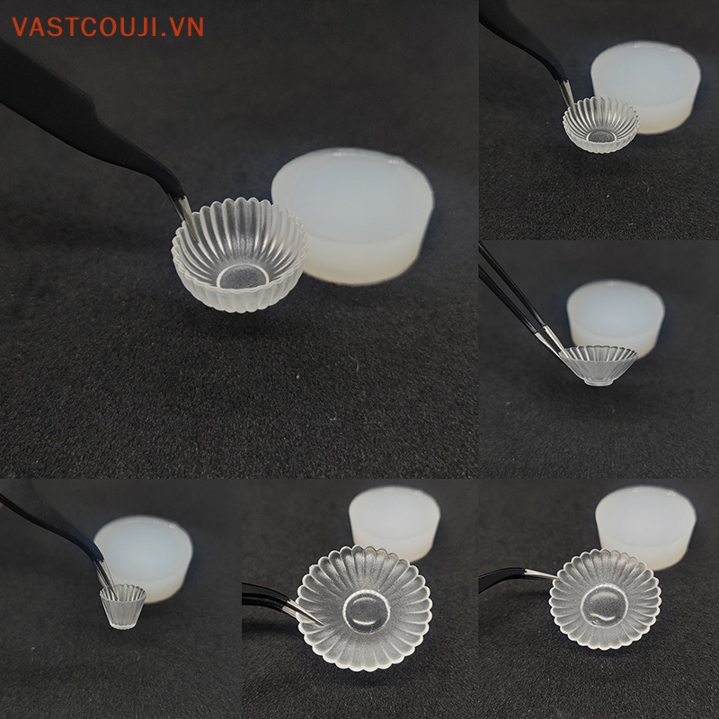 Mô Hình Tô Chén Dĩa Bằng Silicon Trang Trí Nhà Búp Bê