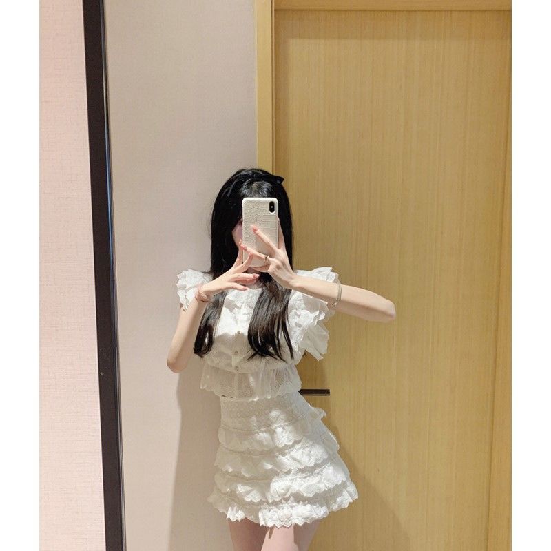 Bộ Áo Sơ Mi + Chân Váy Ngắn Lưng Cao Thời Trang Mùa Hè 2023 Y2K Dành Cho Nữ