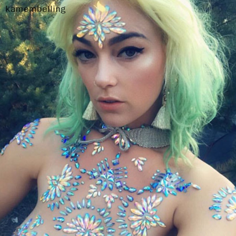 Kamembelling Hình Xăm Dán Đính Đá Lấp Lánh Trang Trí Nghệ Thuật Cơ Thể