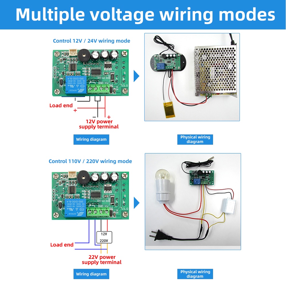 Công Tắc Điều Khiển Nhiệt Độ Kỹ Thuật Số Thông Minh ac110-220v voktta xh-M1308 w1308