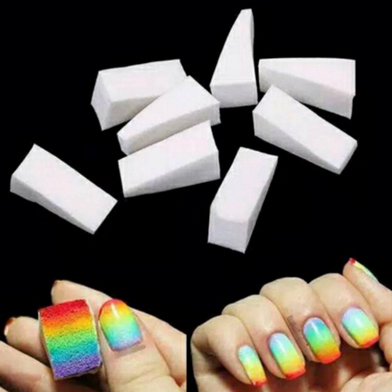 Set 10 Mút Xốp Tam Giác Màu Gradient Trang Trí Móng Tay Nghệ Thuật ifashion365