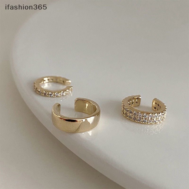 Khuyên Kẹp Vành Tai Đính Đá Zircon Dễ Thương Thời Trang Cho Nữ ifashion365