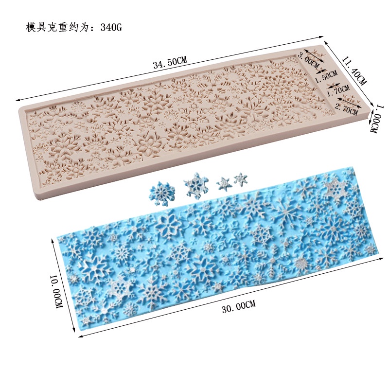 Khuôn Silicone Làm Bánh / Sô Cô La Hình Vỏ Sò / Bông Tuyết