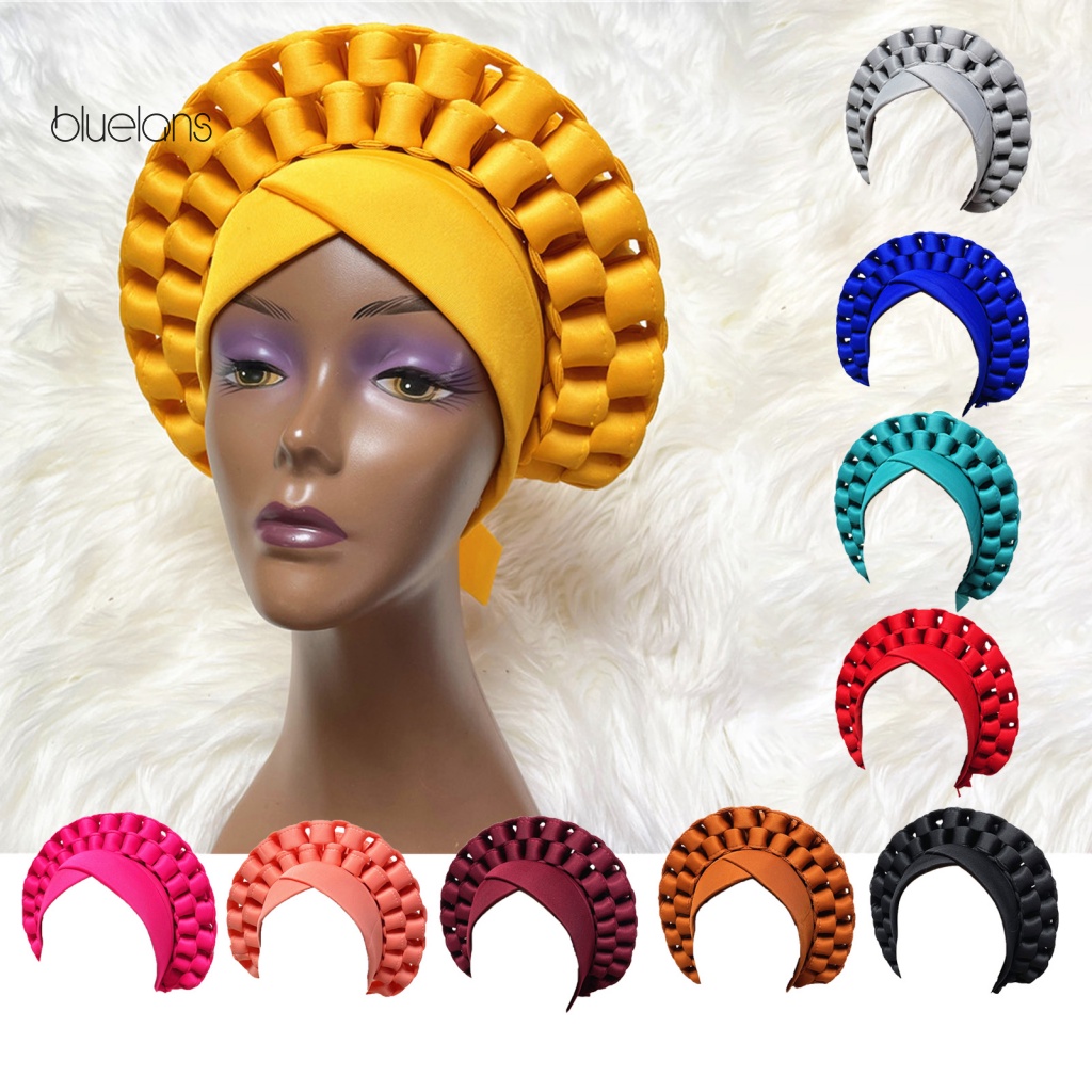 Mũ Turban Mềm Mại Phong Cách Châu Phi Có Thể Điều Chỉnh