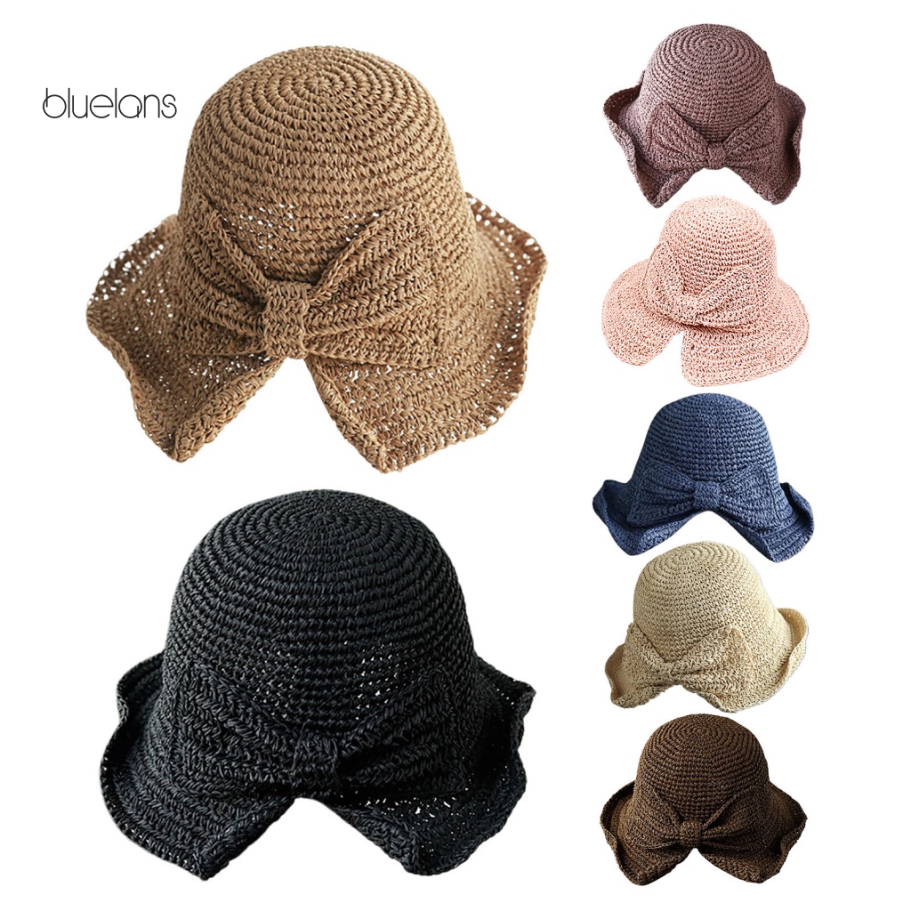 Mũ Chống Nắng Đi Biển Nhẹ Thoáng Khí Màu Sắc Đơn Giản Cho Nữ