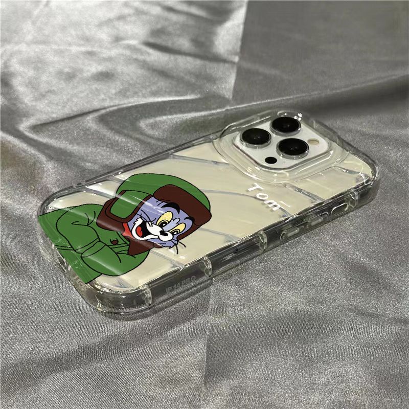 Ốp Điện Thoại Mềm Trong Suốt Họa Tiết Tom &amp; Jerry Dễ Thương Cho iPhone14promax 1312 / 11 7 / 8plus xr / sins 4QIK