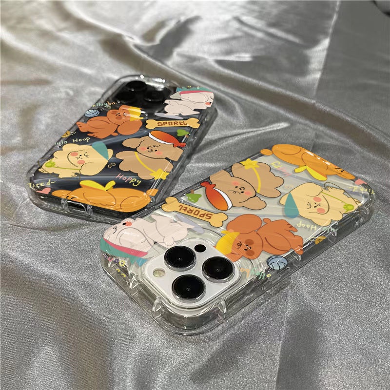 Ốp điện thoại iPhone14promax gấu chơi đáng yêu Ốp mềm 1312/11 táo 7/8Plus trong suốt xr/Ins WFG9