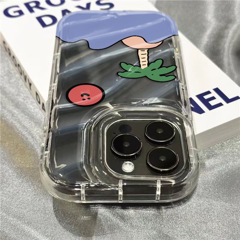 Ốp Điện Thoại Mềm Trong Suốt In Hình Cây Dừa Cho Iphone 14Promax 1312 / 11 7 / 8plus xr / sins AQ6T