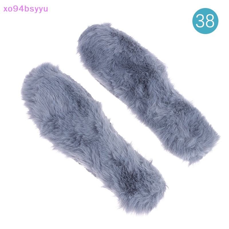 1 Cặp Đế Lót Giày Lông Mềm Giữ Ấm Chân Mùa Đông EU 36-45 xo94bsyyu