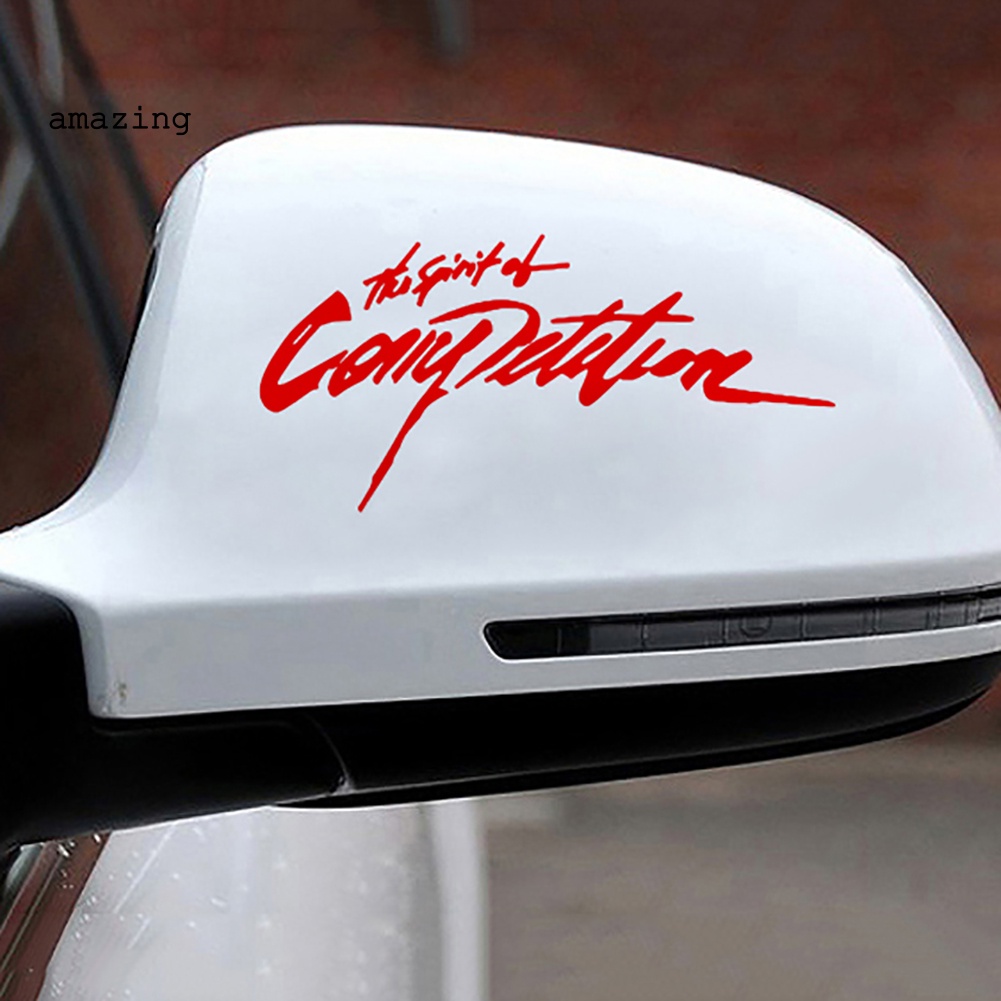 Miếng Dán Trang Trí Xe Hơi In Chữ The Spirit of Competition Phản Quang Độc Đáo
