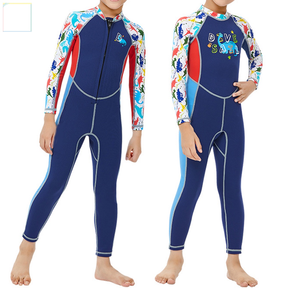 Bộ Đồ Bơi Một Mảnh Tay Dài Chống Nắng Khô Thoáng Bền Bỉ Cho Bé