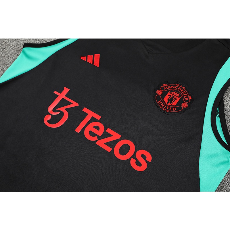 Áo Thun Ba Lỗ Màu Đen / Xanh Lá Đội Tuyển manchester united 2023 Phong Cách Thể Thao Cho Nam Size 23-24 Aa + +