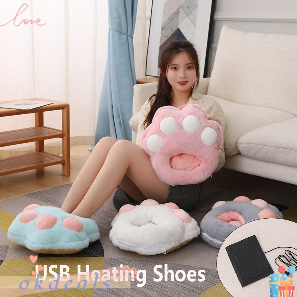 OKDEALS Giày Giữ Ấm Chân Sạc USB Thoải Mái Thời Trang