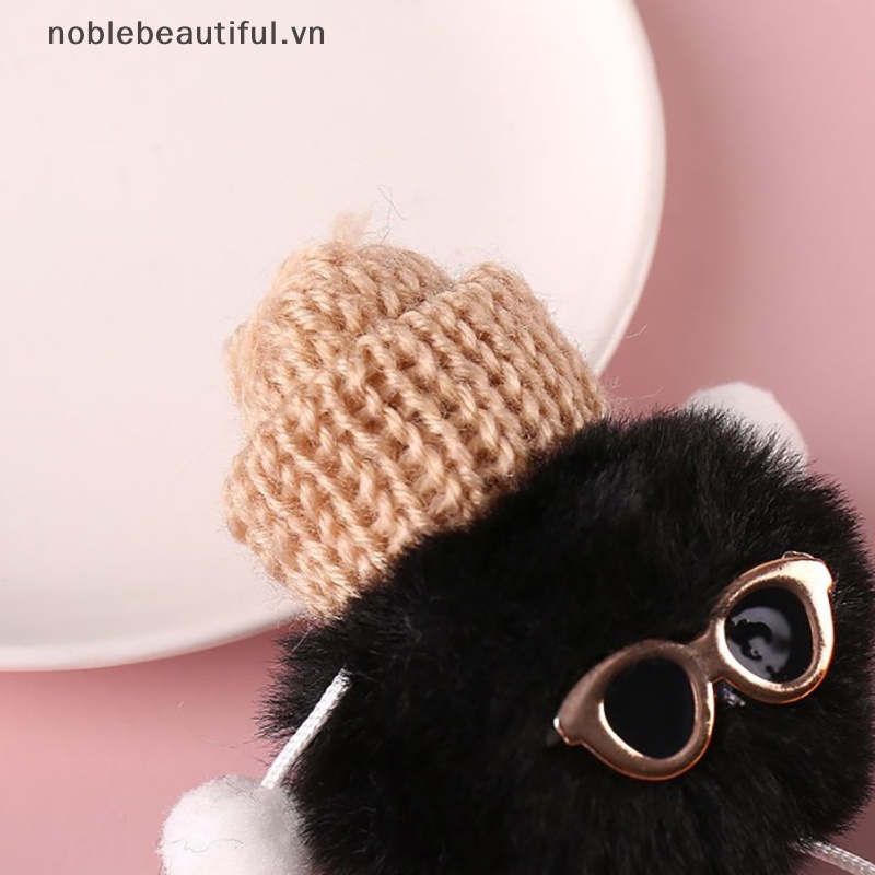 Móc Khóa Quả Cầu Lông Xù Nhiều Màu Sắc Sáng Tạo Kèm Móc Khóa Kim Loại Dành Cho Nữ