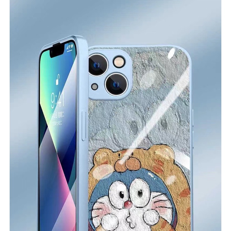 Ốp Điện Thoại Mặt Kính In Hình Mèo Dingdang Cho IPhone 13promax 14 12 11 7 8 Plus 13promax