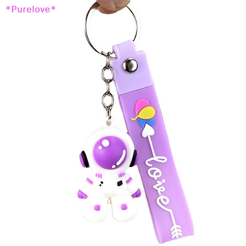 Móc Chìa Khóa Xe Hơi / Ba Lô Bằng Cao Su PVC Mềm Chống Thất Lạc Hình Phi Hành Gia Xinh Xắn Mới