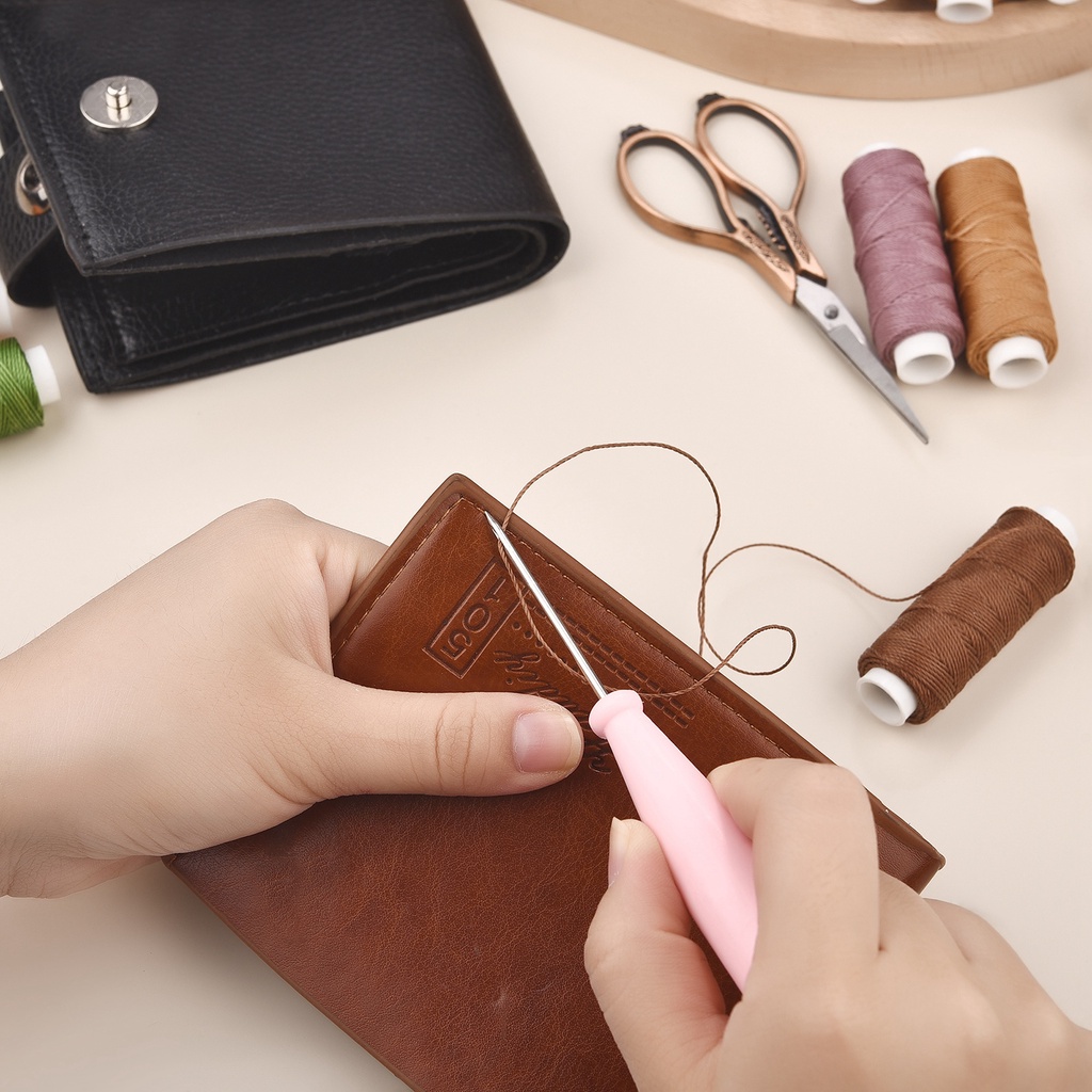 32 màu 0,65mm da sáp dây DIY Handmade Tool Handmade Stitch Thread 25 mét vòng sáp chủ đề