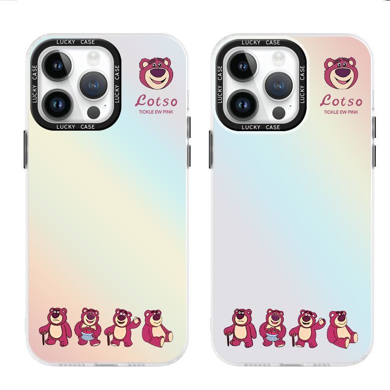 Ốp Điện Thoại IMD Màu Trơn Họa Tiết Gấu Dễ Thương Cho Iphonexr128Plus 1314