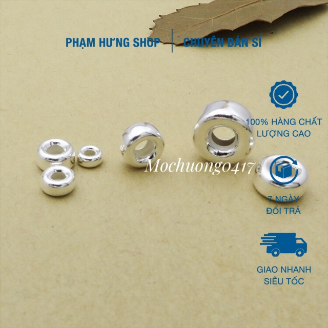 🔥 SỈ SIÊU RẺ 🔥 Charm chặn bạc 6mm hàng đẹp - Bạc chuẩn loại 1, PH011