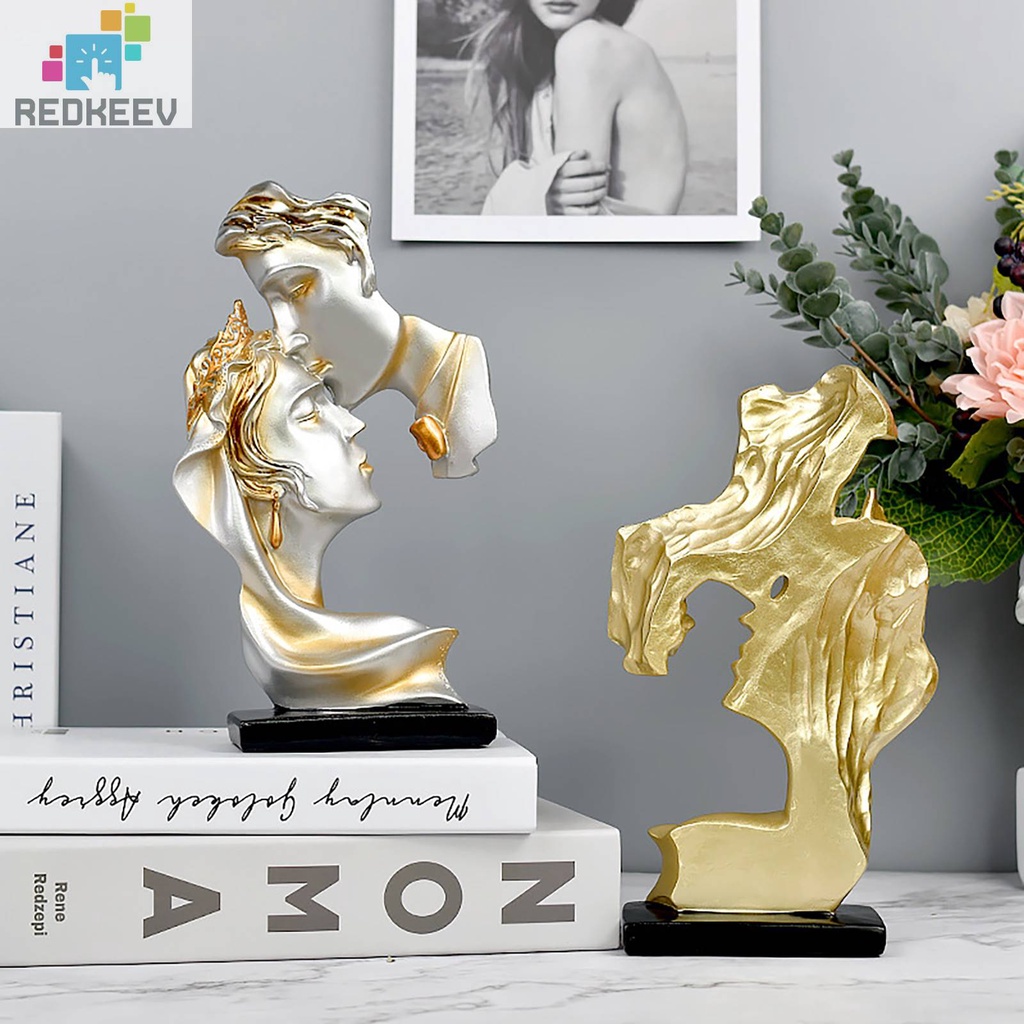 Tượng Cặp Đôi Tình Nhân Nghệ Thuật Bằng Nhựa Resin Làm Quà Tặng Valentine