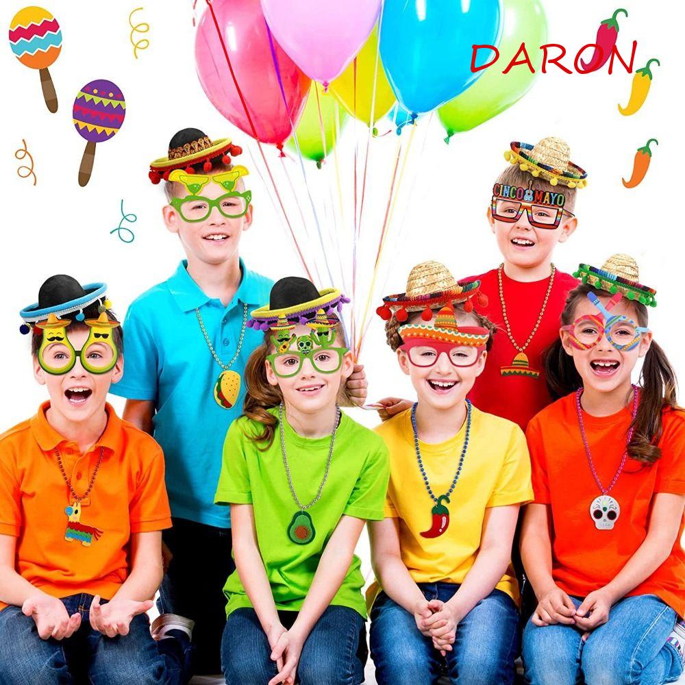 DARON Băng Đô Mũ Hóa Trang Mexico Dễ Thương Chống Trượt Cho Bé Gái