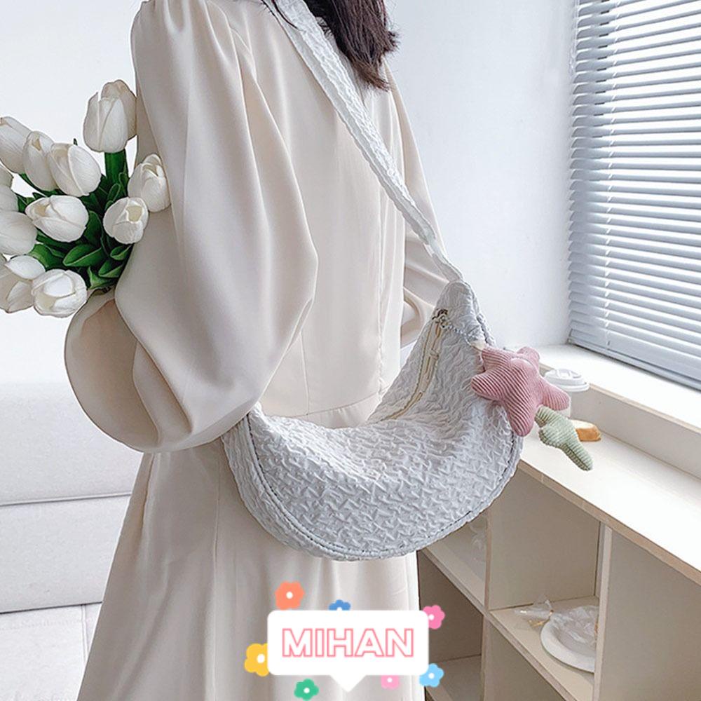 Túi Đeo Chéo Vai Màu Trơn Mềm Mại MIHAN1