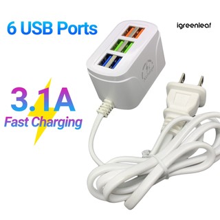 Dây cáp sạc nhanh 6 cổng usb mini đa năng