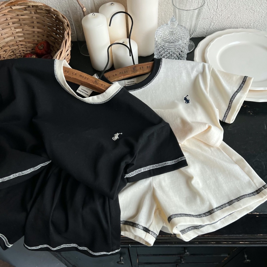 Bộ Quần Áo Thể Thao Cotton Nguyên Chất Dáng Rộng Phong Cách Hàn Quốc Thời Trang Mùa Hè Hàng Mới 2023 Dành Cho Bé Trai