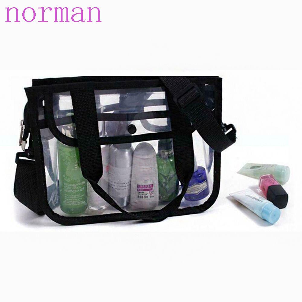 NORMAN Túi Đựng Mỹ Phẩm Bằng PVC Trong Suốt Có Khóa Kéo Tiện Dụng Mang Theo Du Lịch Cho Nữ